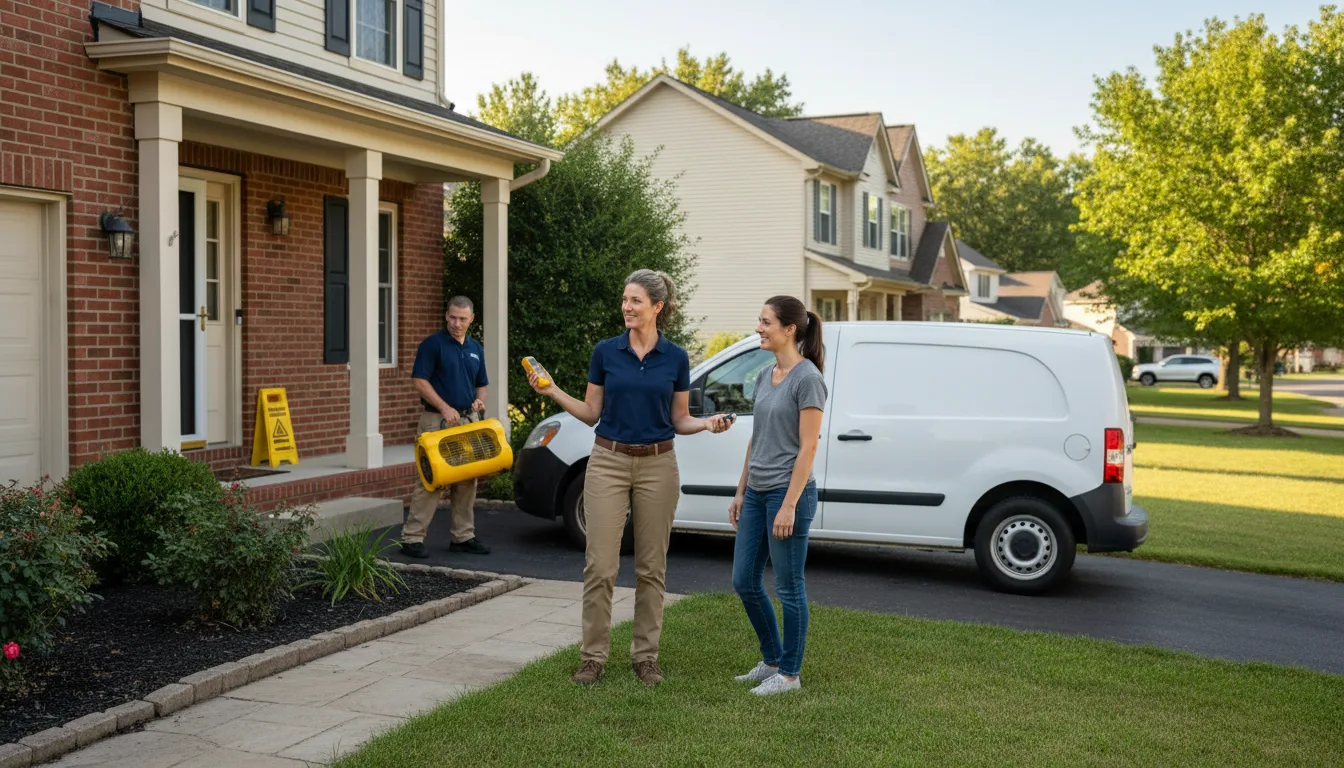 Residential water damage restoration in Hebron, IL